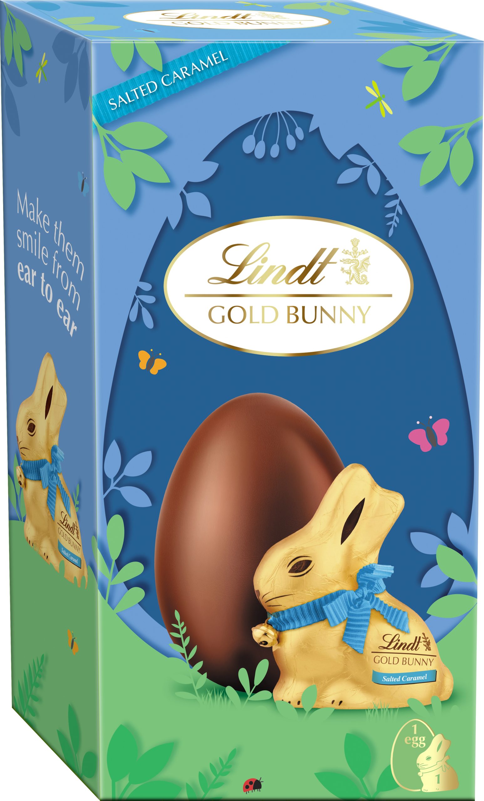LINDT GOLD BUNNY SALTED CARAMEL EGG 195G