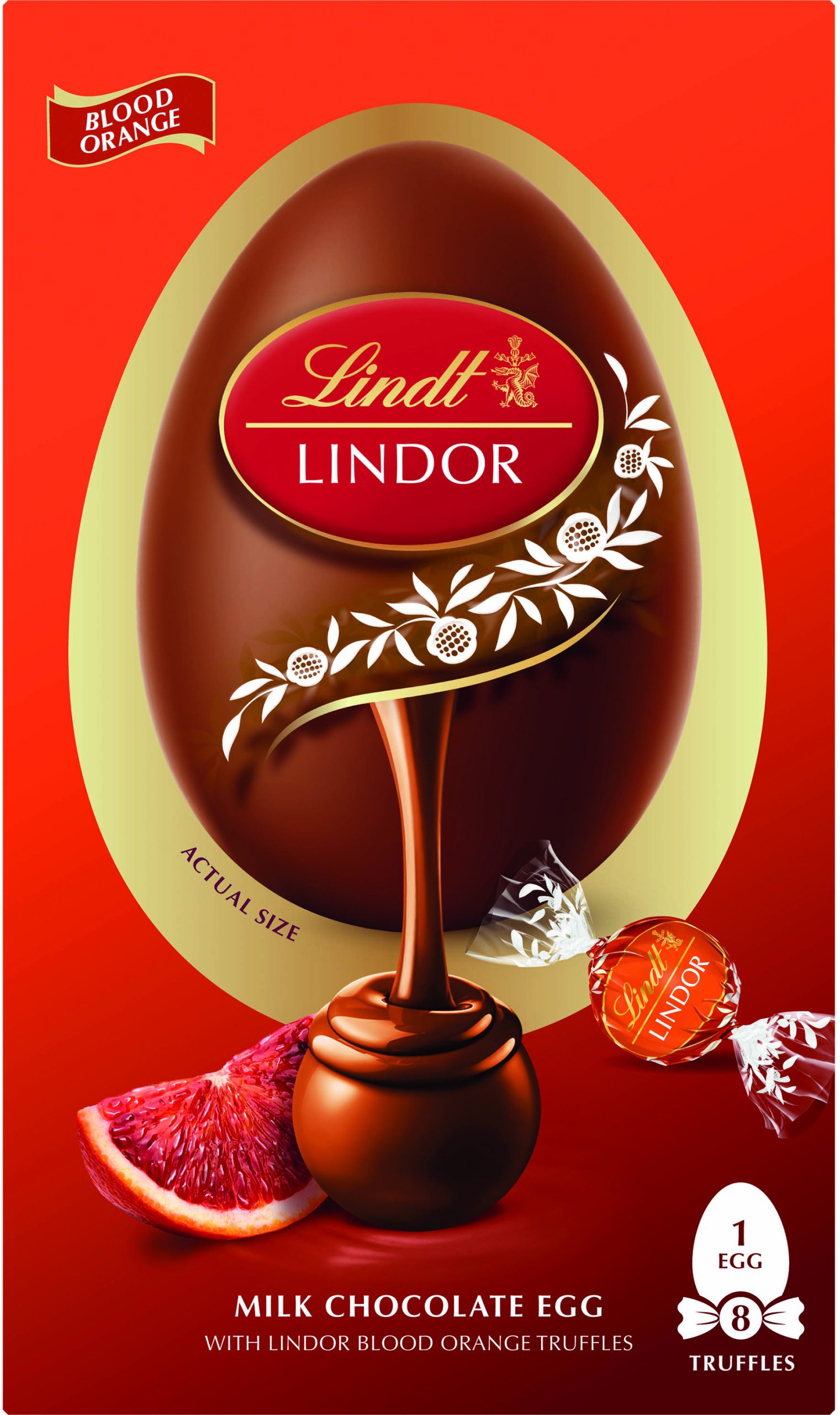 LINDOR SHELL EGG BLOOD ORANGE 260G