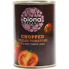 BIONA 400G CHOPPED TOMATOES ORGANIC