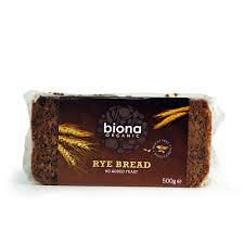 BIONA 500G RYE BREAD ORGANIC