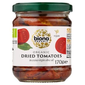 BIONA 170G SUN DRIED TOMATOES IN EXTRA VIRGIN OLIVE OIL ORGANIC