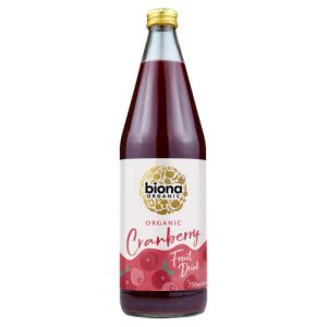 BIONA 750ML CRANBERRY FRUIT DRINK - NO ADDED SUGAR ORGANIC