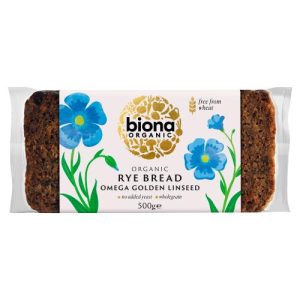 BIONA 500G RYE - OMEGA 3 GOLDEN LINSEED BREAD ORGANIC