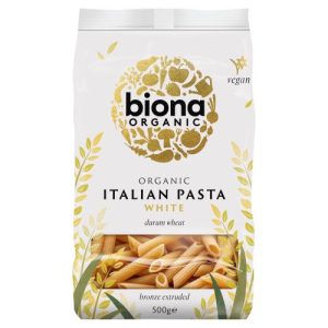 BIONA 500G WHITE PENNE ORGANIC BRONZE EXTRUDED