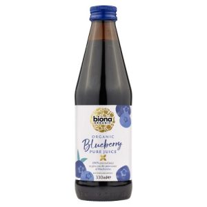 BIONA 330ML BLUEBERRY PURE SUPERJUICE 1 ORGANIC