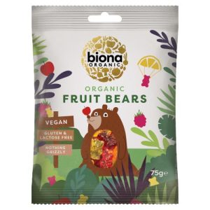 BIONA 75G MINI FRUIT BEARS - ORGANIC
