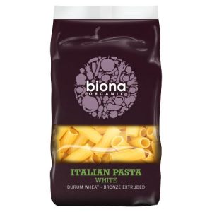 BIONA 500G WHITE RIGATONI ORGANIC BRONZE EXTRUDED