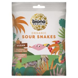 BIONA 75G SOUR SNAKES ORGANIC