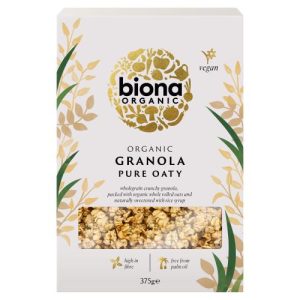 BIONA 375G PURE OATY GRANOLA ORGANIC - NO ADDED SUGAR WHEAT FREE