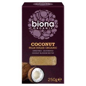 BIONA 250G COCONUT PALM SUGAR - ORGANIC UNREFINED