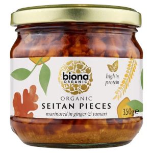 BIONA 350G ORGANIC SEITAN PIECES MARINATED IN GINGER & TAMARI