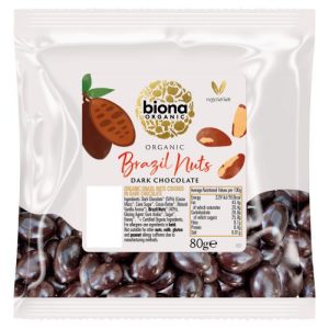 BIONA 80G PLAIN CHOCOLATE COVERED RAINFOREST BRAZILS ORGANIC