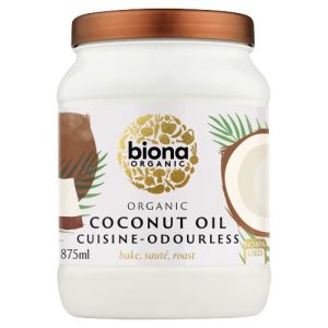 BIONA 6X875ML COCONUT OIL CUISINE - MILD & ODOURFREE ORGANIC