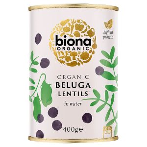 BIONA 400G LENTILS BLACK BELUGA ORGANIC