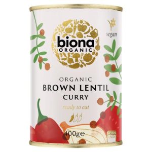 BIONA 400G BROWN LENTIL CURRY ORGANIC