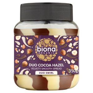 BIONA 350G DUO CHOCOLATE HAZELNUT SPREAD ORGANIC