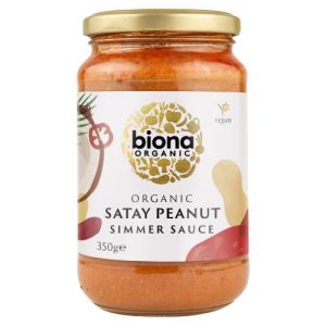BIONA 350G SATAY SPICY PEANUT SIMMER SAUCE ORGANIC