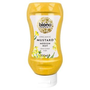 BIONA 300ML MUSTARD MEDIUM HOT - CLASSIC GERMAN ORGANIC NO ADDED SUGAR