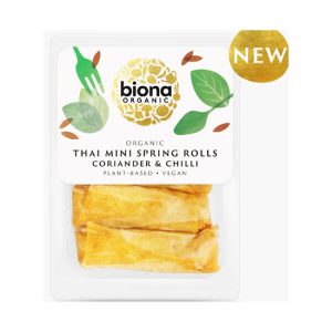 BIONA 200G MINI THAI SPRING ROLLS - MILD CORIANDER AND CHILLI SPICE ORGANIC