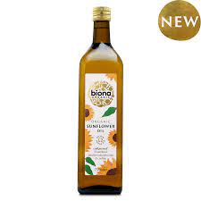 BIONA 750ML SUNFLOWER OIL COLD PRESSED ORGANIC - RICH IN OMEGA 6 & 9