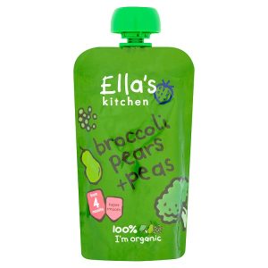 ELLAS KITCHEN 120G BROCCOLI PEARS & PEAS 4M+