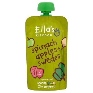 ELLAS KITCHEN ORGANIC S1 SPINACH APPLE & SWEDE 120G