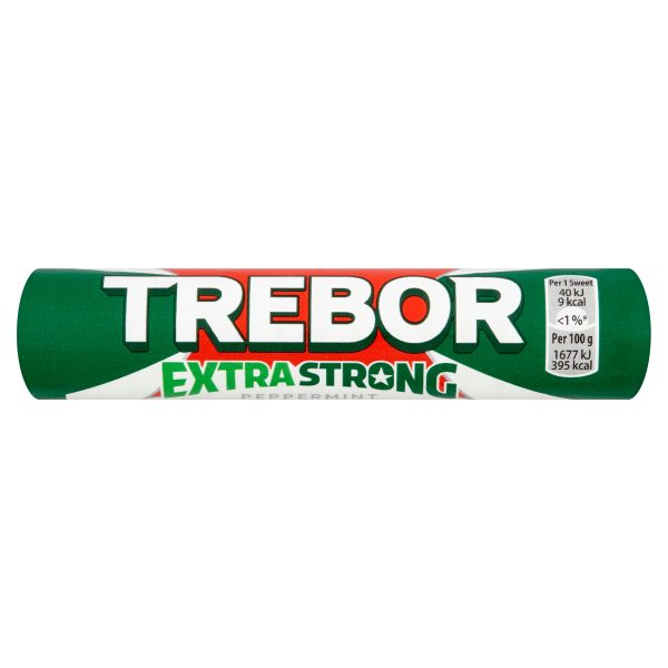 TREBOR EXPORT EXTRA STRONG PEPPERMINT ROLL 41.3G