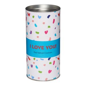 PROUDLY UK I LOVE YOU RED VELVET COOKIES GIFT TUBE 1S