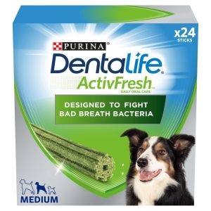DENTALIFE ACTIVFRESH MEDIUM DENTAL CHICKEN DOG CHEWS 24 STICKS
