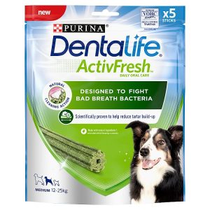 DENTALIFE ACTIVFRESH MEDIUM DENTAL CHICKEN DOG CHEWS 5 STICKS