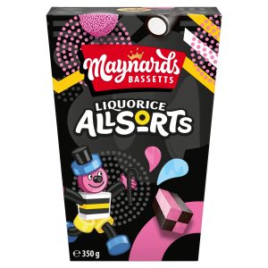 MAYNARDS BASSETTS LIQUORICE ALLSORTS CARTON 350G
