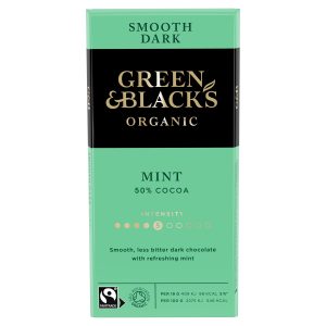 GREEN & BLACKS 90G ORGANIC SMOOTH MINT CHOCOLATE BAR