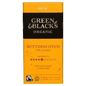 GREEN & BLACKS 90G ORGANIC BUTTERSCOTCH MILK CHOCOLATE BAR