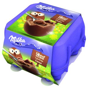 MILKA LEPELEITJES/OEUFS COQUE CACAO 136G