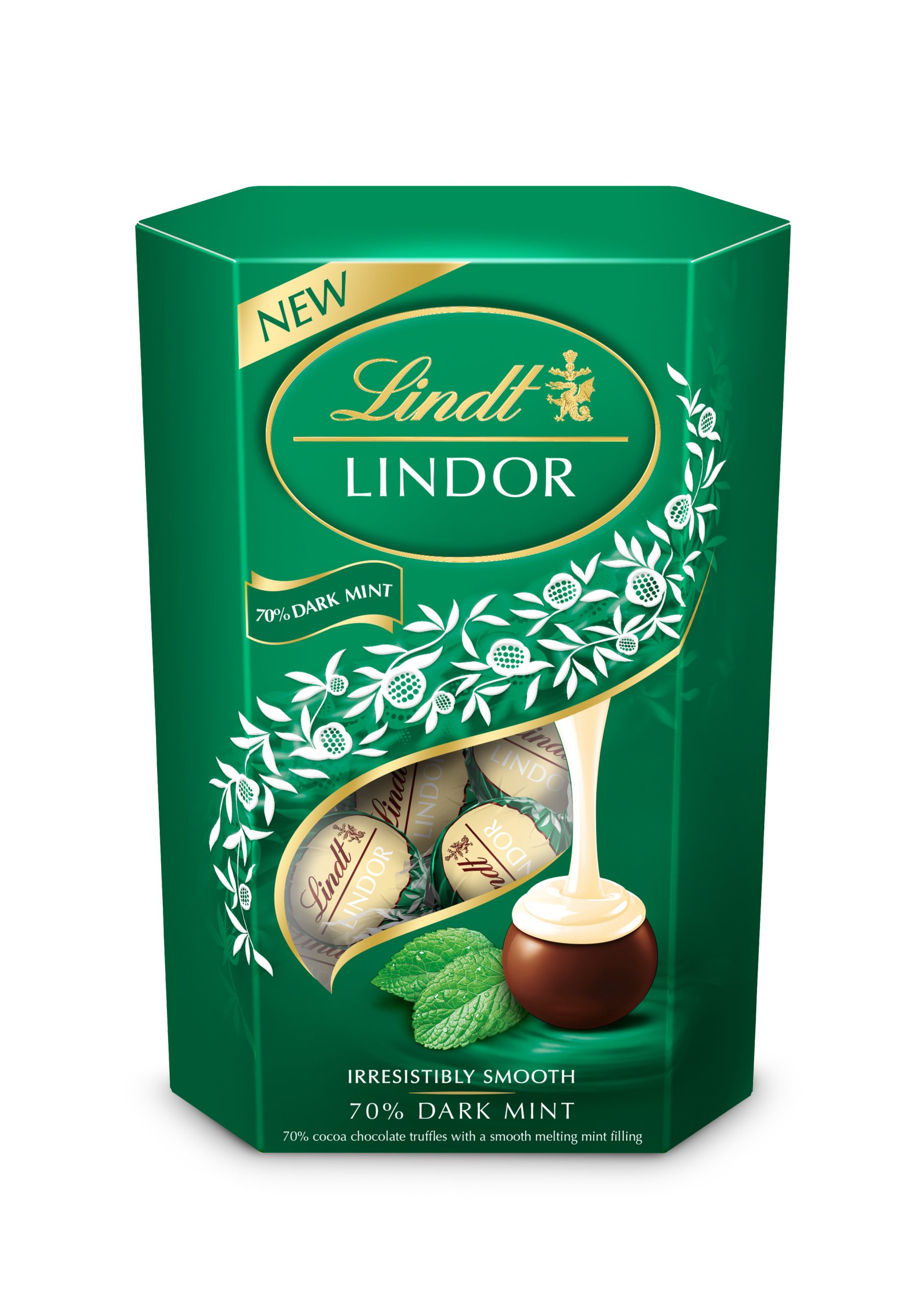 LINDT LINDOR DARK MINT CORNET 200G