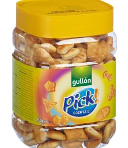 GULLON 250G YELLOW MINI MIX SAVOURY NIBBLES JAR