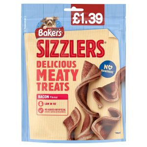 BAKERS 90G SIZZLERS BACON 6X90G PMP £1.39