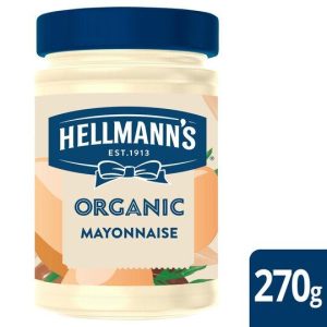 HELLMANNS 270G ORGANIC MAYONNAISE BOT 6X