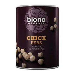 BIONA 400G CHICK PEAS ORGANIC