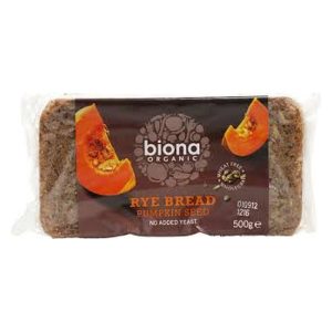 BIONA 500G RYE & PUMPKIN SEED BREAD ORGANIC