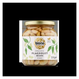 BIONA 350G FLAJEOLET BEANS ORGANIC IN GLASS JARS