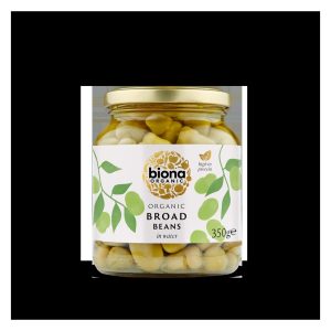 BIONA 350G BROAD BEANS ORGANIC IN GLASS JARS