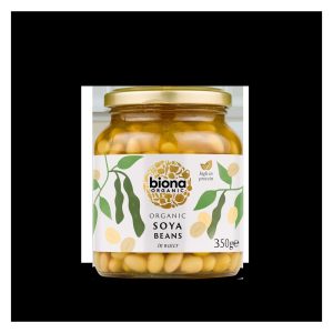 BIONA 350G SOYA BEANS ORGANIC IN GLASS JARS