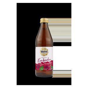 BIONA 330ML KOMBUCHA SOUR CHERRY MINT ORGANIC