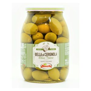 BIONA 280G JUMBO GREEN BELLA DI CERIGNOLA OLIVES IN BRINE ORGANIC