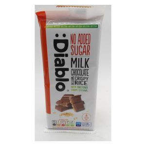 DIABLO 75G SF STEVIA MILK CHOCOLATE WITH CRISPY RICE