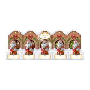 LINDT SANTA MILK CHOCOLATE PERFORATED 5 PACK 50G