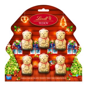 LINDT TEDDY BEAR MILK CHOCOLATE TREE DECORATIONS 60G