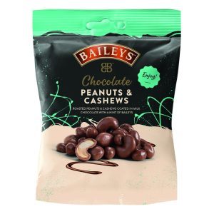 BAILEYS CHOCOLATE COATED PEANUTS AND CASHEWS 90G