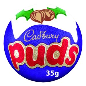 CADBURY PUDS 35G MILK CHOCOLATE CHRISTMAS